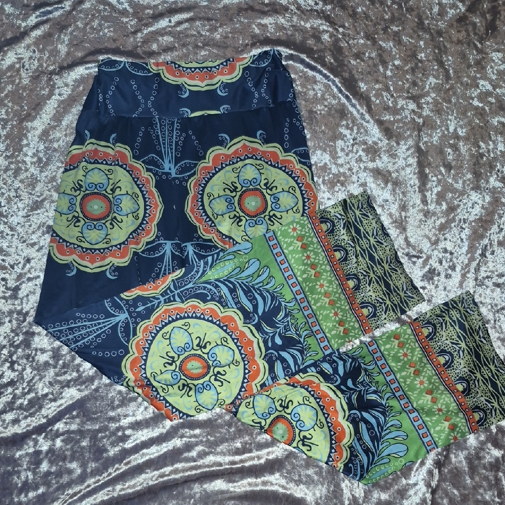 NWOT Womens Elastic High Waist Printed Boho Hippie Palazzo Pants